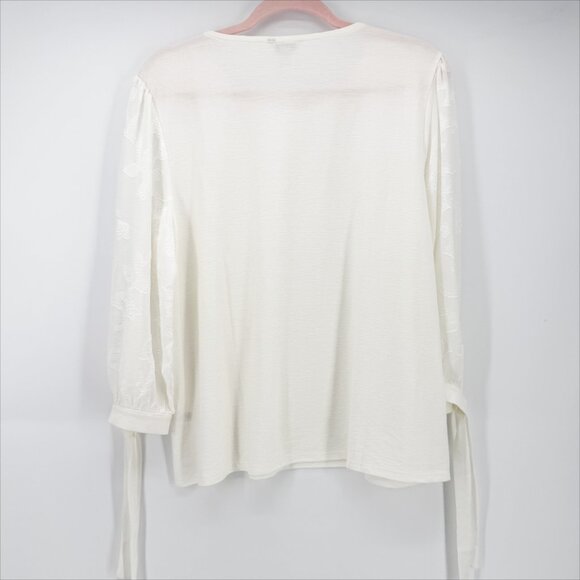 CATO CASABLANCA IVORY BREEZE BLOUSE NEW XL - Picture 3 of 8